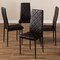 Baxton Studio Blaise Modern Brown Faux Leather Upholstered Dining Chair, PK4 146-8782 - alternate 2
